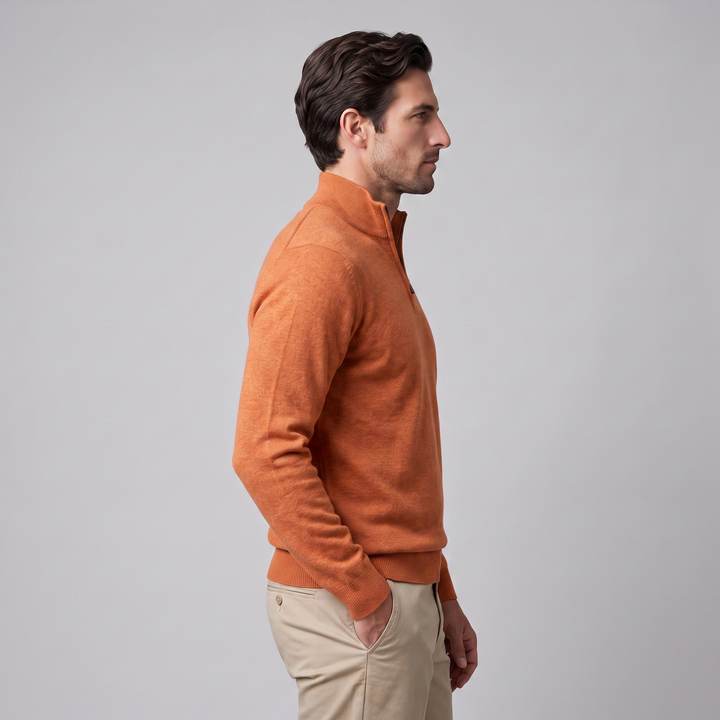 Hollis | Relaxed Half-Zip Knit Sweater