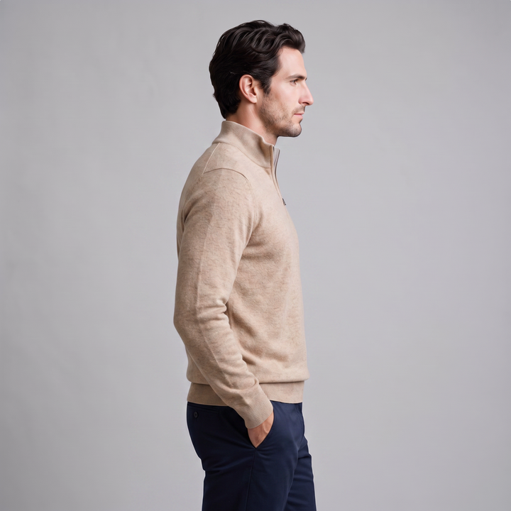 Hollis | Relaxed Half-Zip Knit Sweater