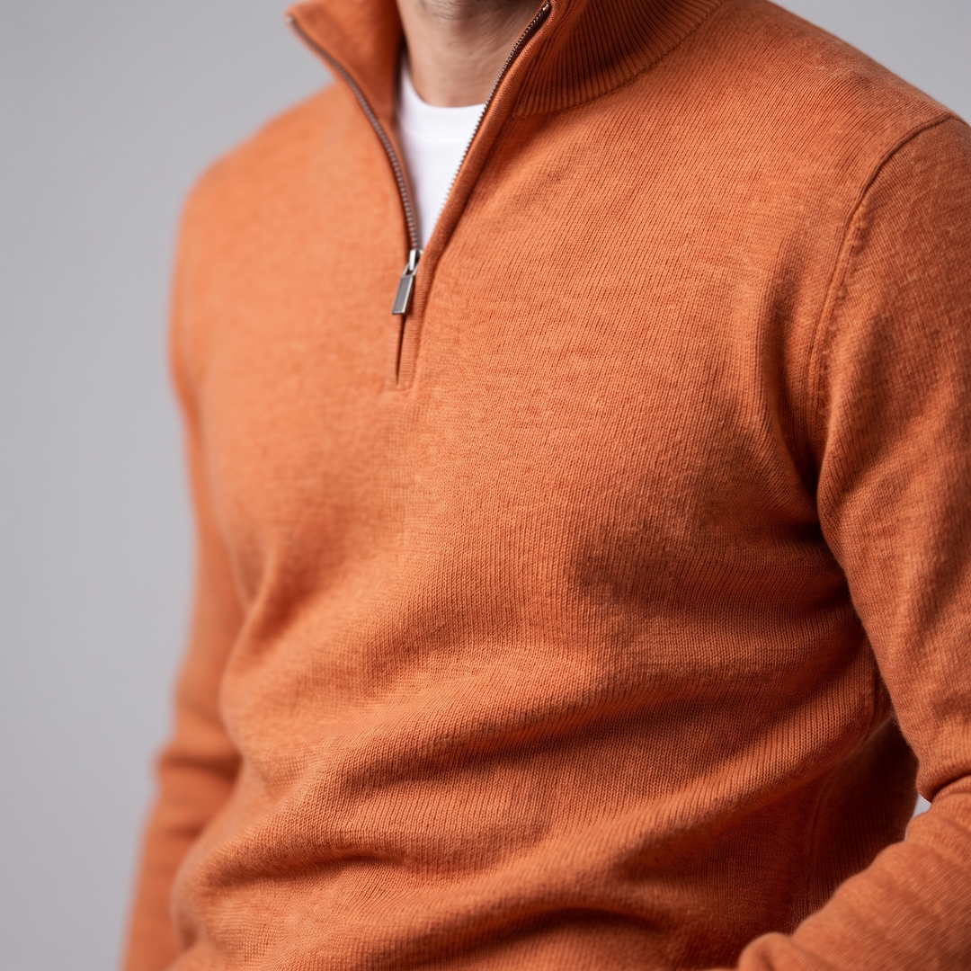 Hollis | Relaxed Half-Zip Knit Sweater