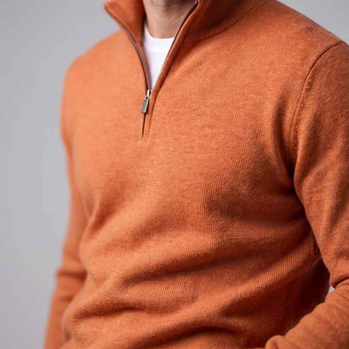 Hollis | Relaxed Half-Zip Knit Sweater
