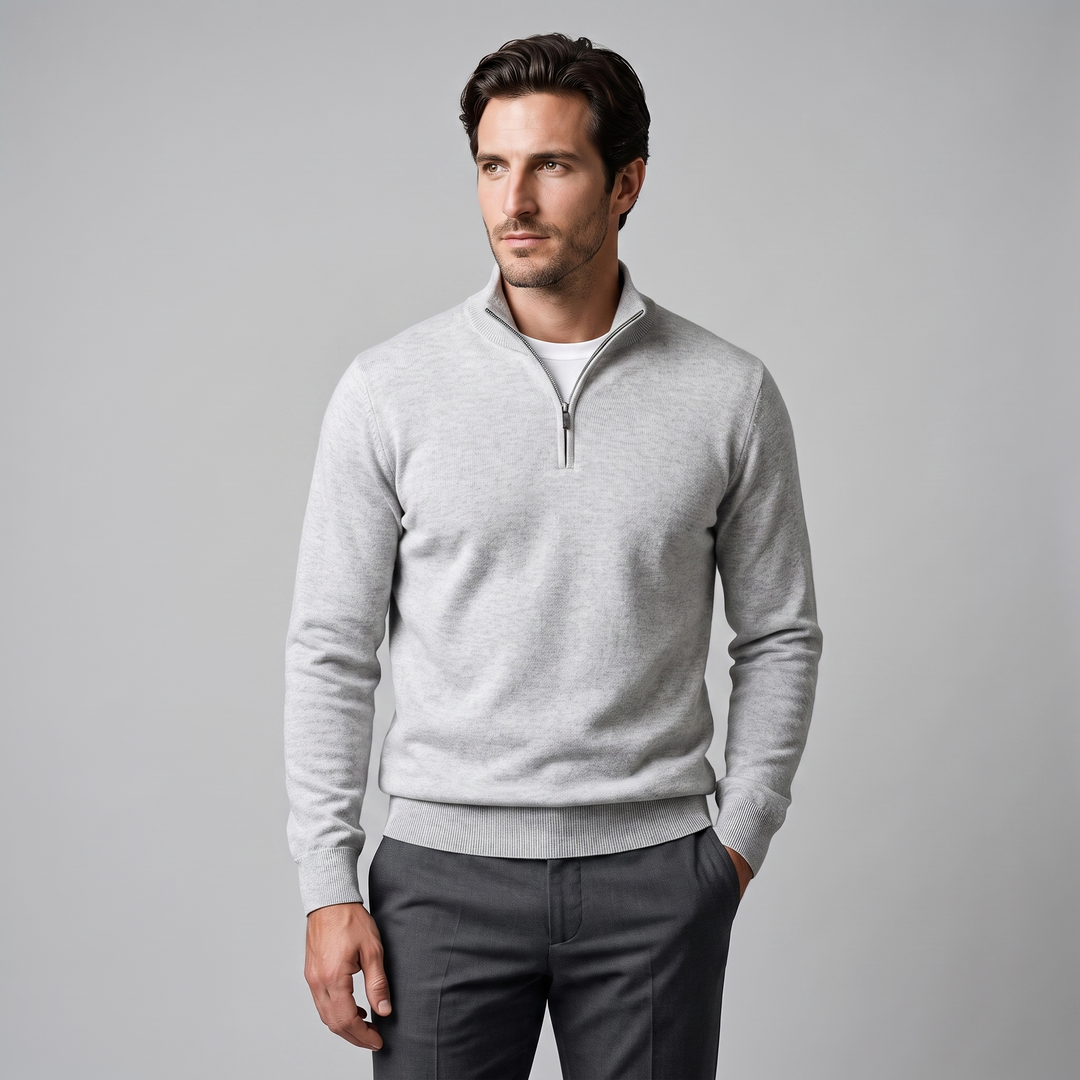 Hollis | Relaxed Half-Zip Knit Sweater