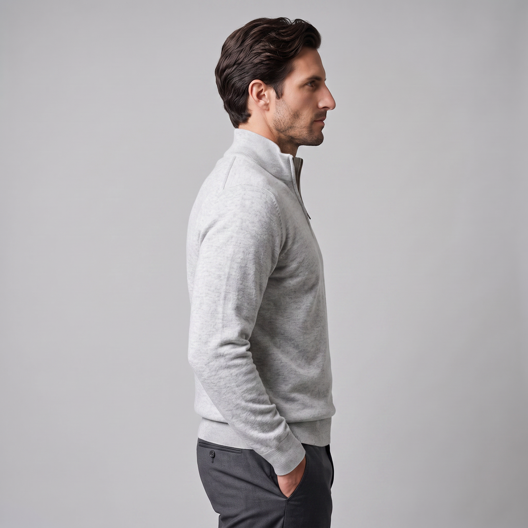 Hollis | Relaxed Half-Zip Knit Sweater