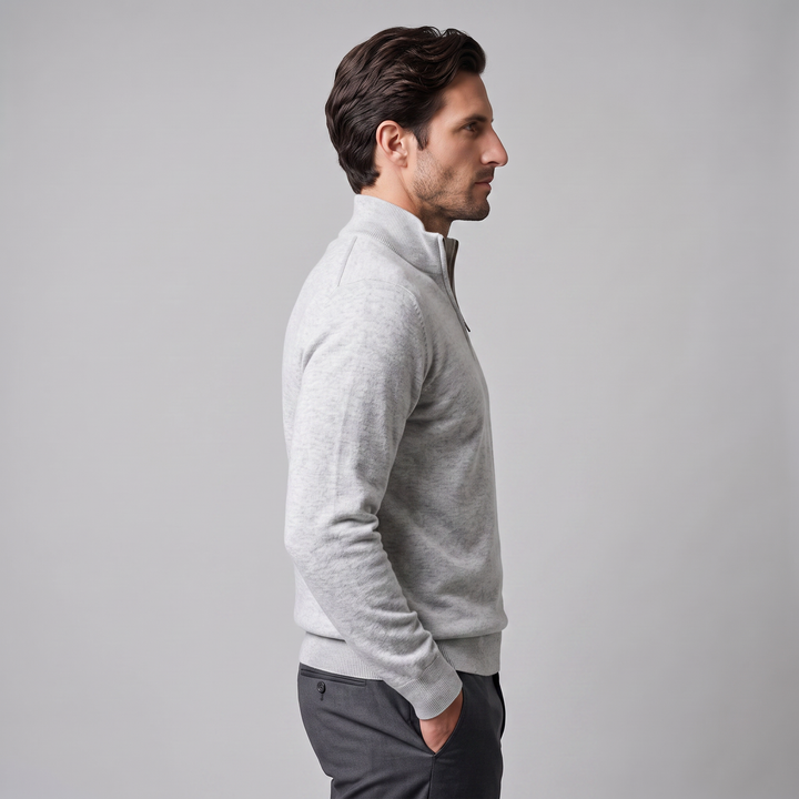 Hollis | Relaxed Half-Zip Knit Sweater