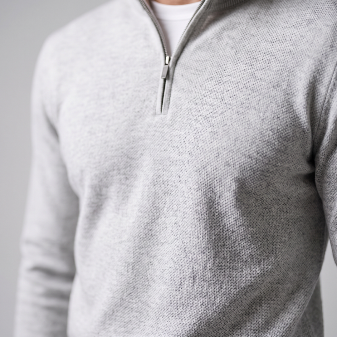 Hollis | Relaxed Half-Zip Knit Sweater