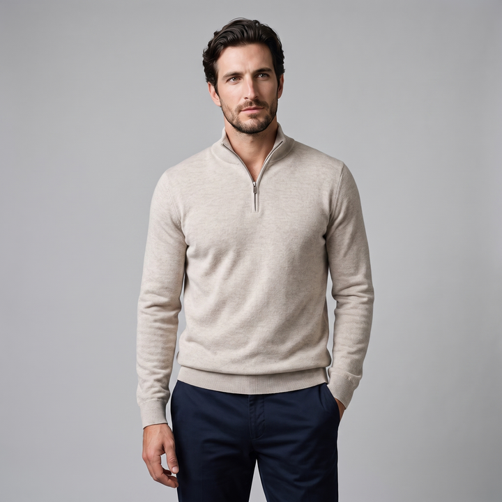 Hollis | Relaxed Half-Zip Knit Sweater