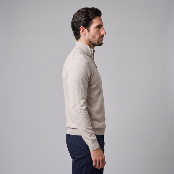 Hollis | Relaxed Half-Zip Knit Sweater
