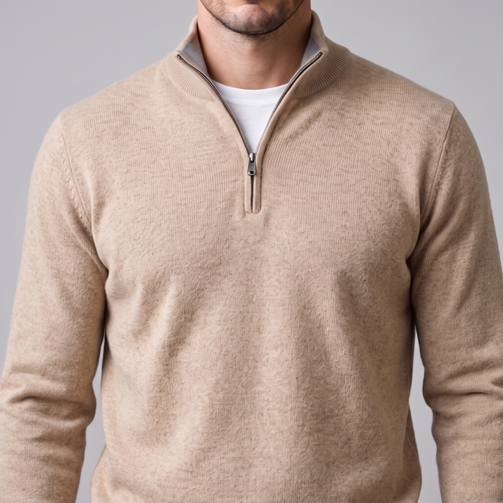 Hollis | Relaxed Half-Zip Knit Sweater