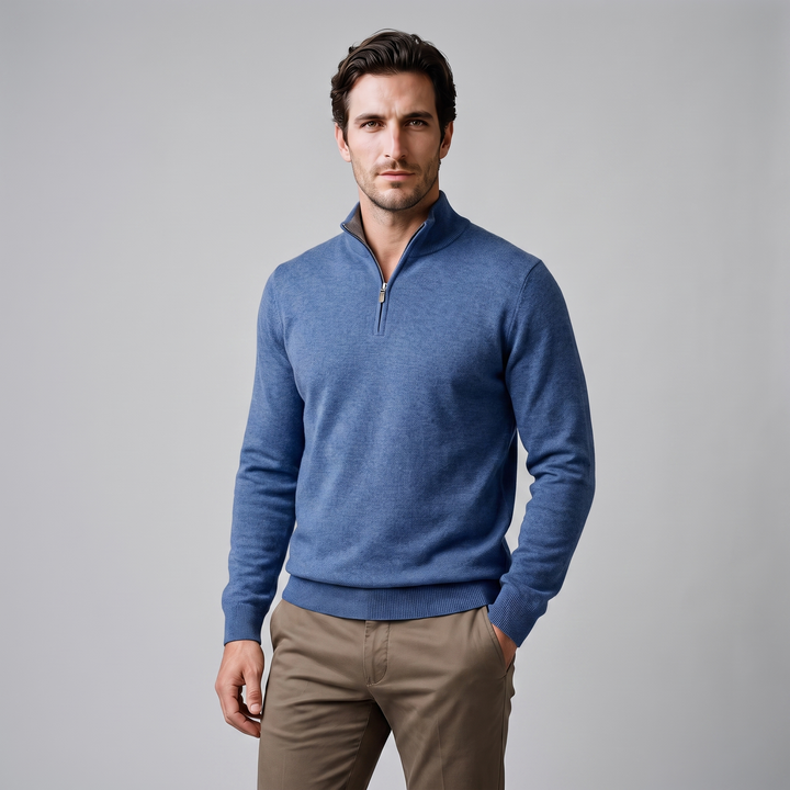 Hollis | Relaxed Half-Zip Knit Sweater