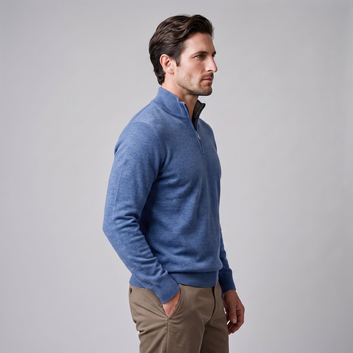 Hollis | Relaxed Half-Zip Knit Sweater