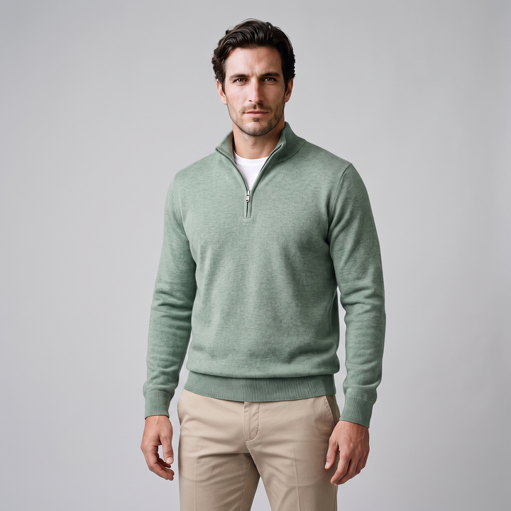 Hollis | Relaxed Half-Zip Knit Sweater