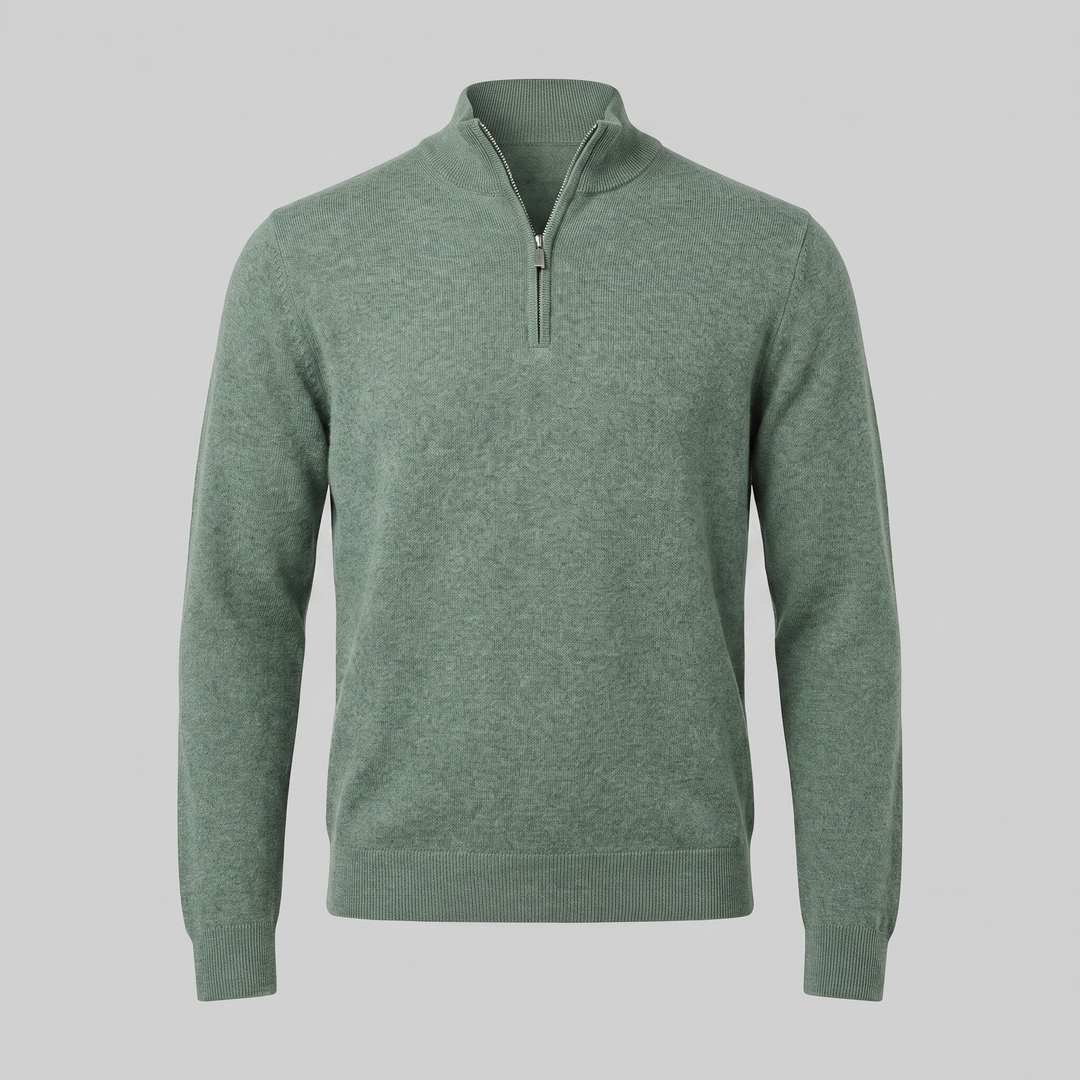 Hollis | Relaxed Half-Zip Knit Sweater