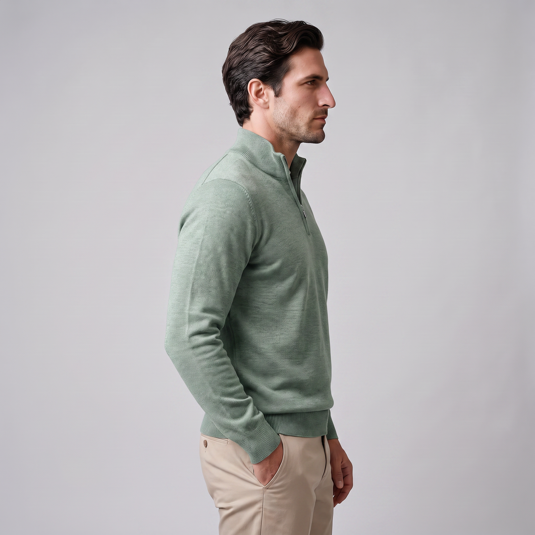 Hollis | Relaxed Half-Zip Knit Sweater