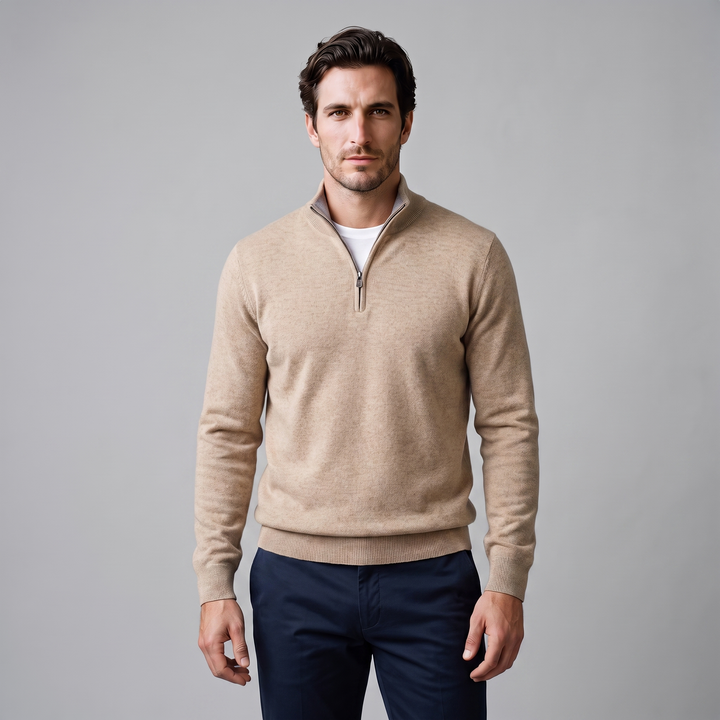 Hollis | Relaxed Half-Zip Knit Sweater