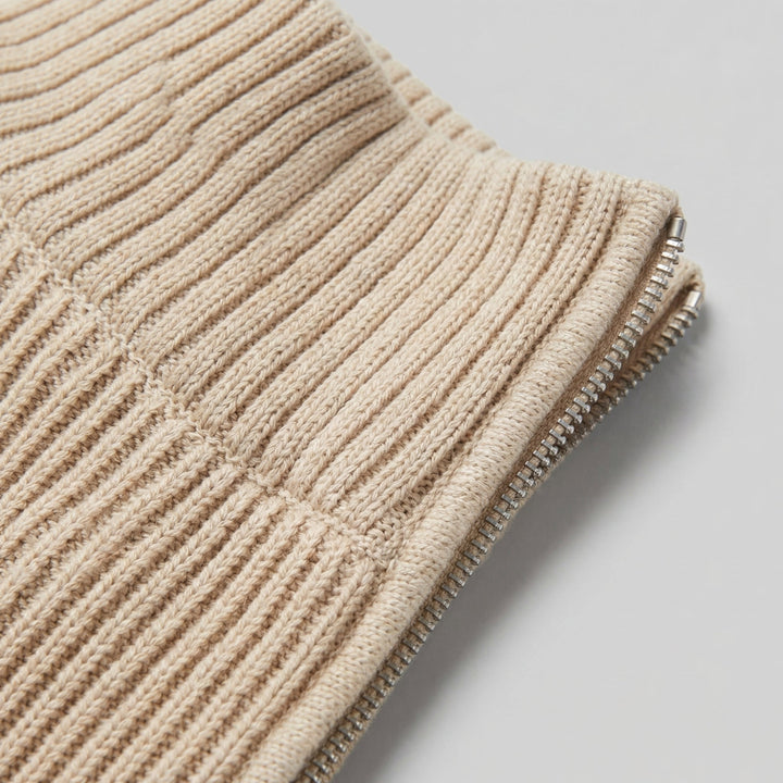 Miles | Classic Zip-Up Ribbed Knit Cardigan for Men