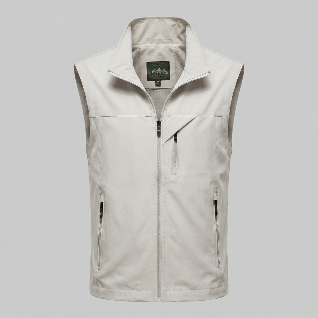 Rowan | Rugged Utility Gilet with Zip Pockets for Men