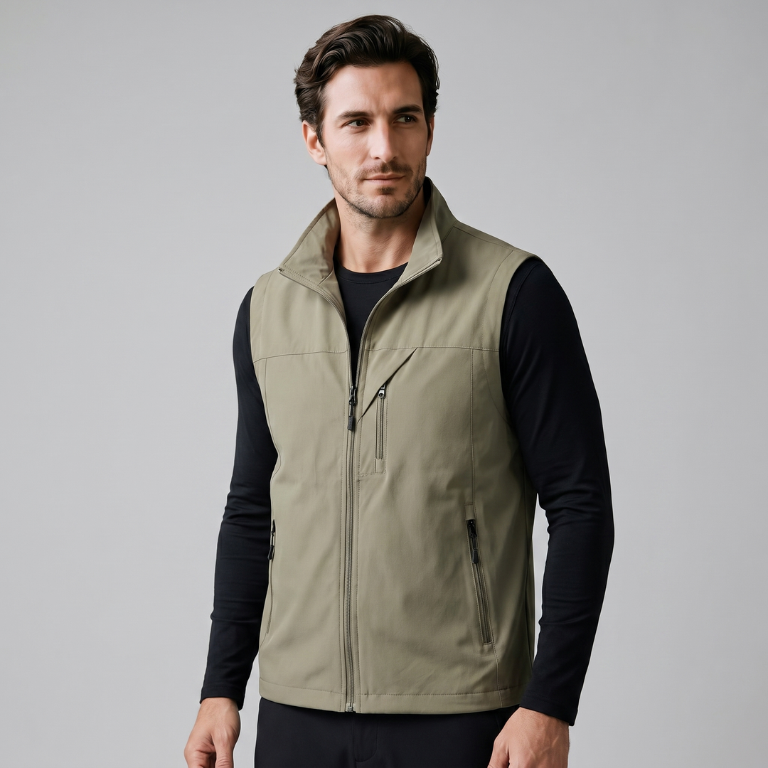 Rowan | Rugged Utility Gilet with Zip Pockets for Men