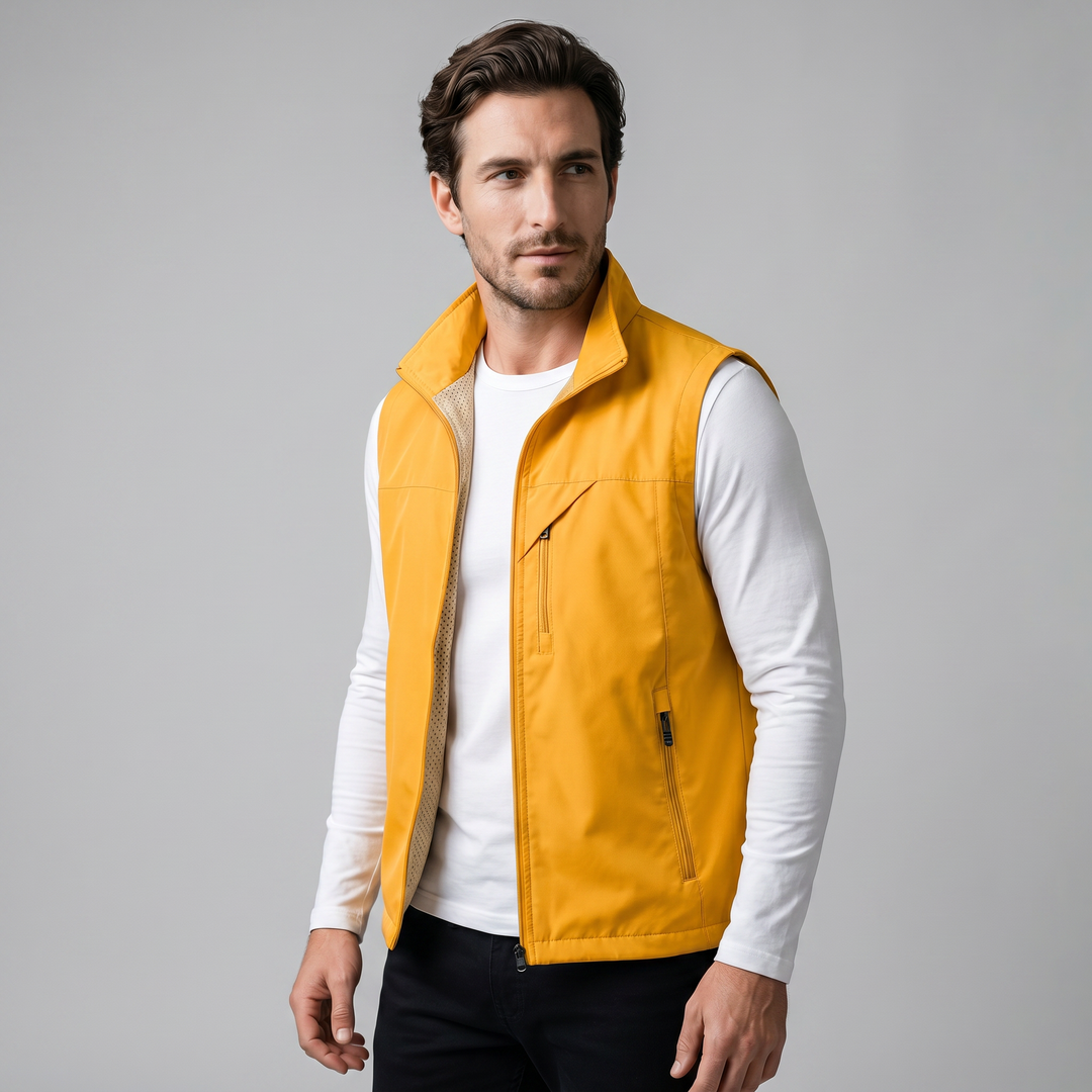 Rowan | Rugged Utility Gilet with Zip Pockets for Men