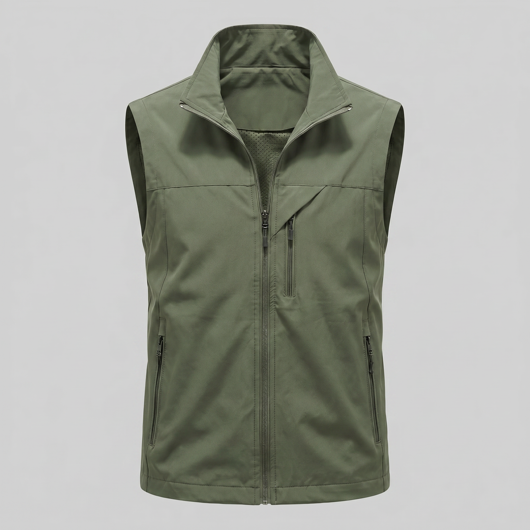 Rowan | Rugged Utility Gilet with Zip Pockets for Men