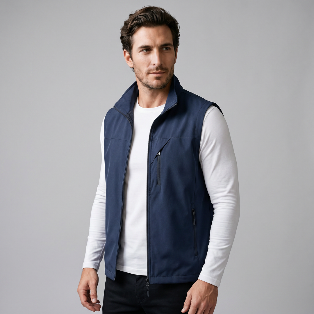 Rowan | Rugged Utility Gilet with Zip Pockets for Men
