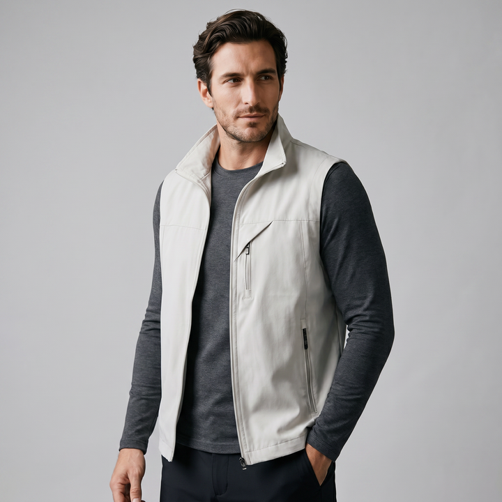 Rowan | Rugged Utility Gilet with Zip Pockets for Men