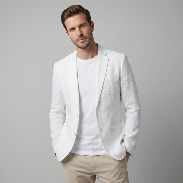 Freddie | Relaxed Linen Blazer for Men's Breathable Tailoring