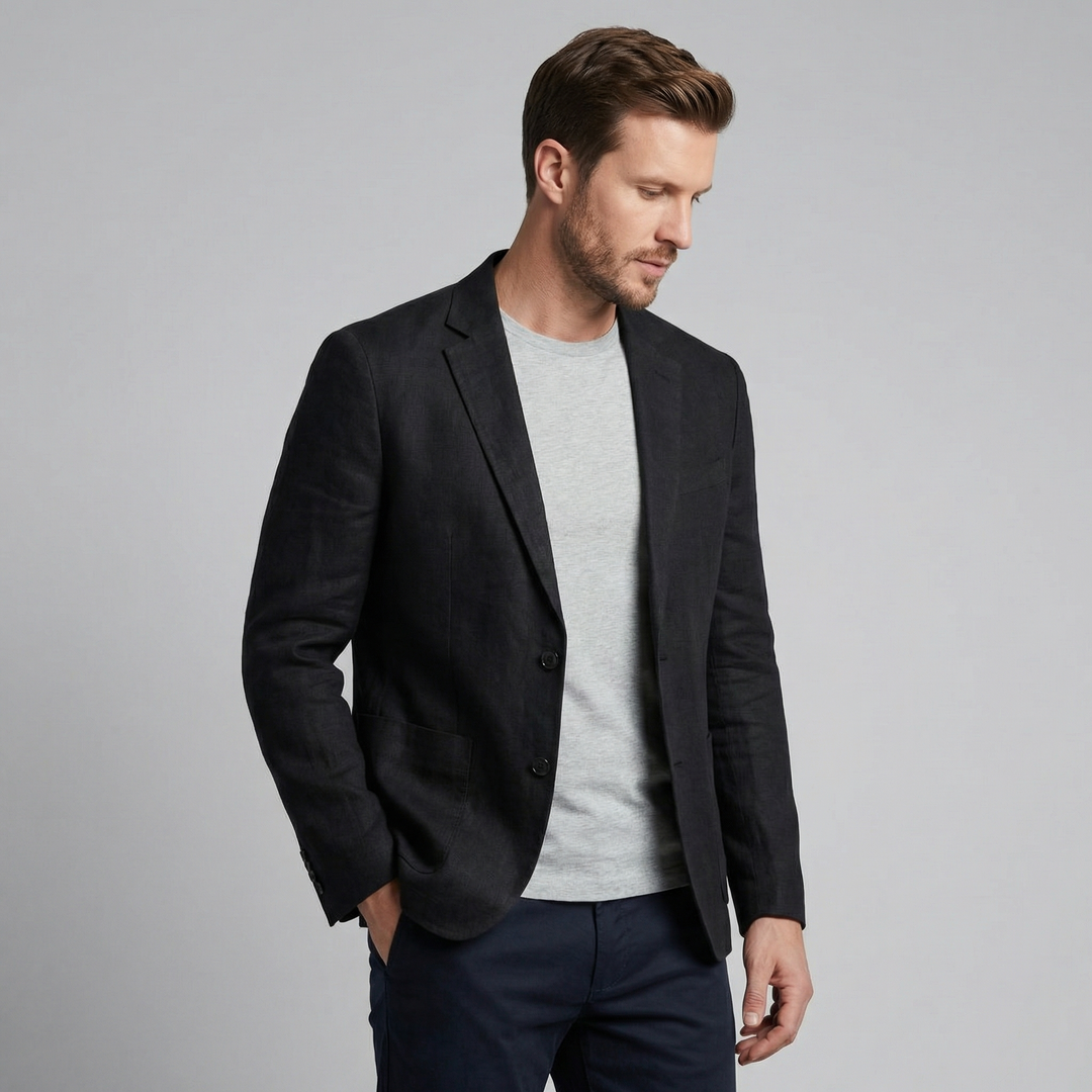 Freddie | Relaxed Linen Blazer for Men's Breathable Tailoring