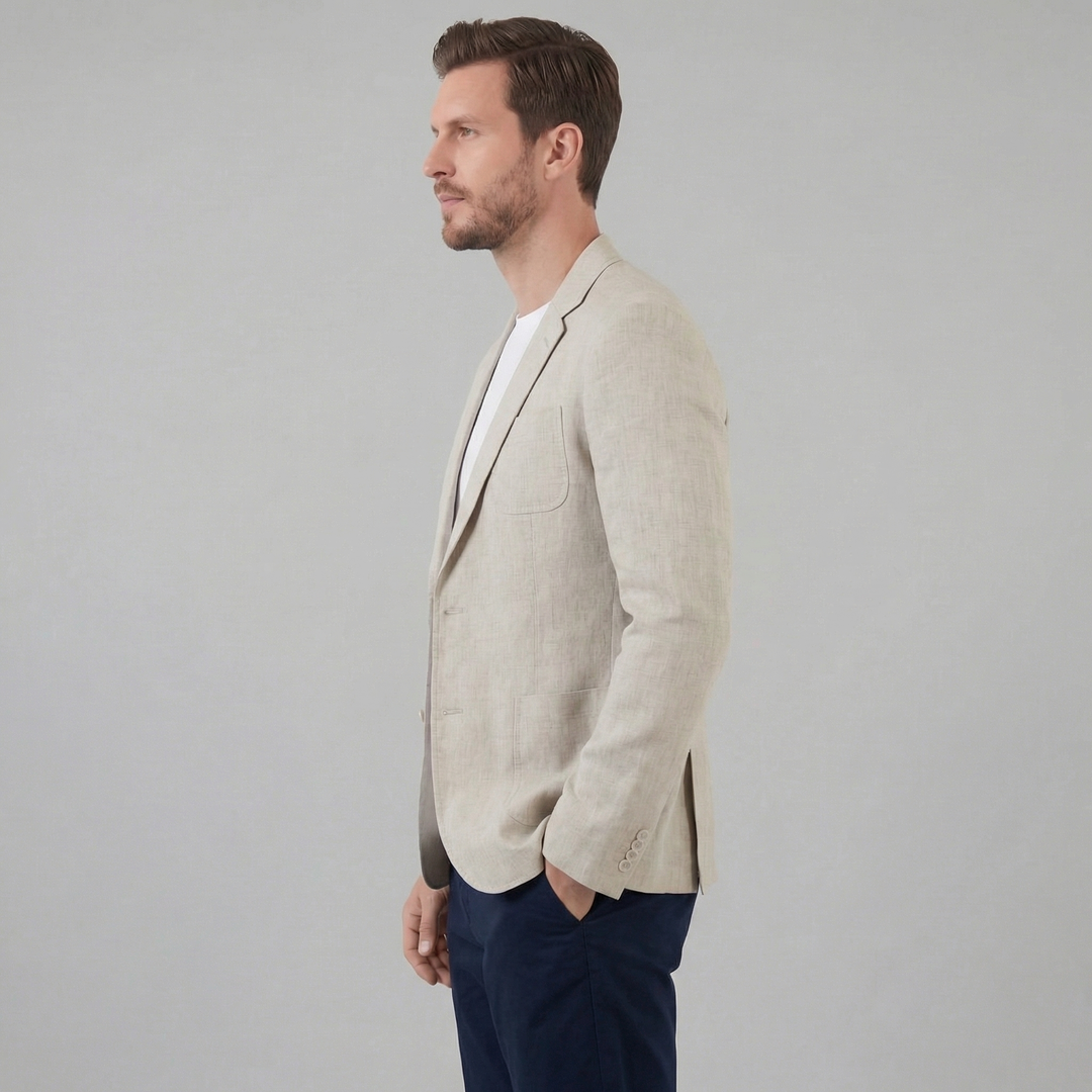 Freddie | Relaxed Linen Blazer for Men's Breathable Tailoring