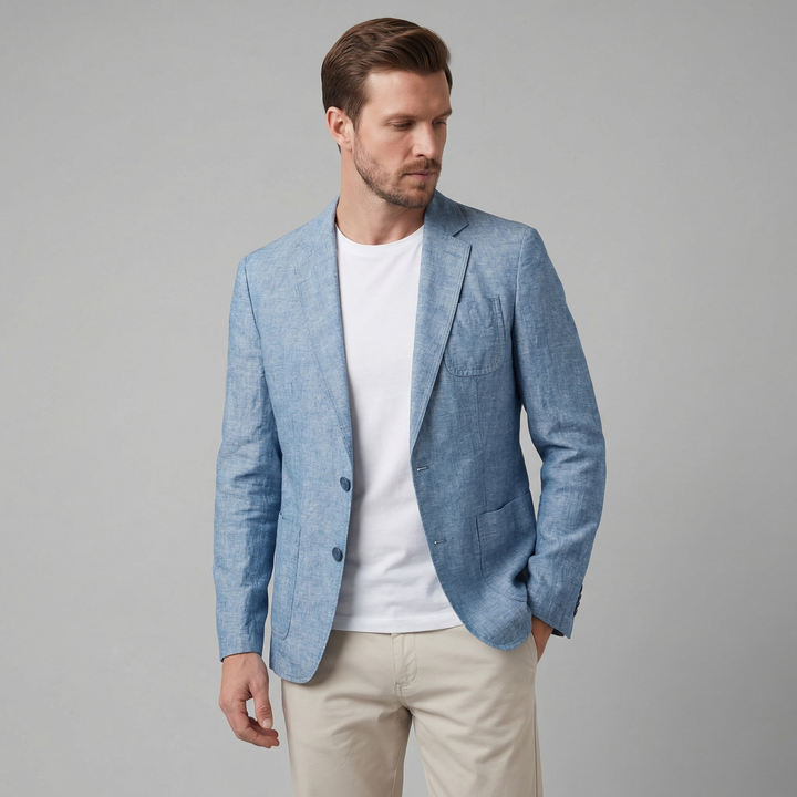 Freddie | Relaxed Linen Blazer for Men's Breathable Tailoring