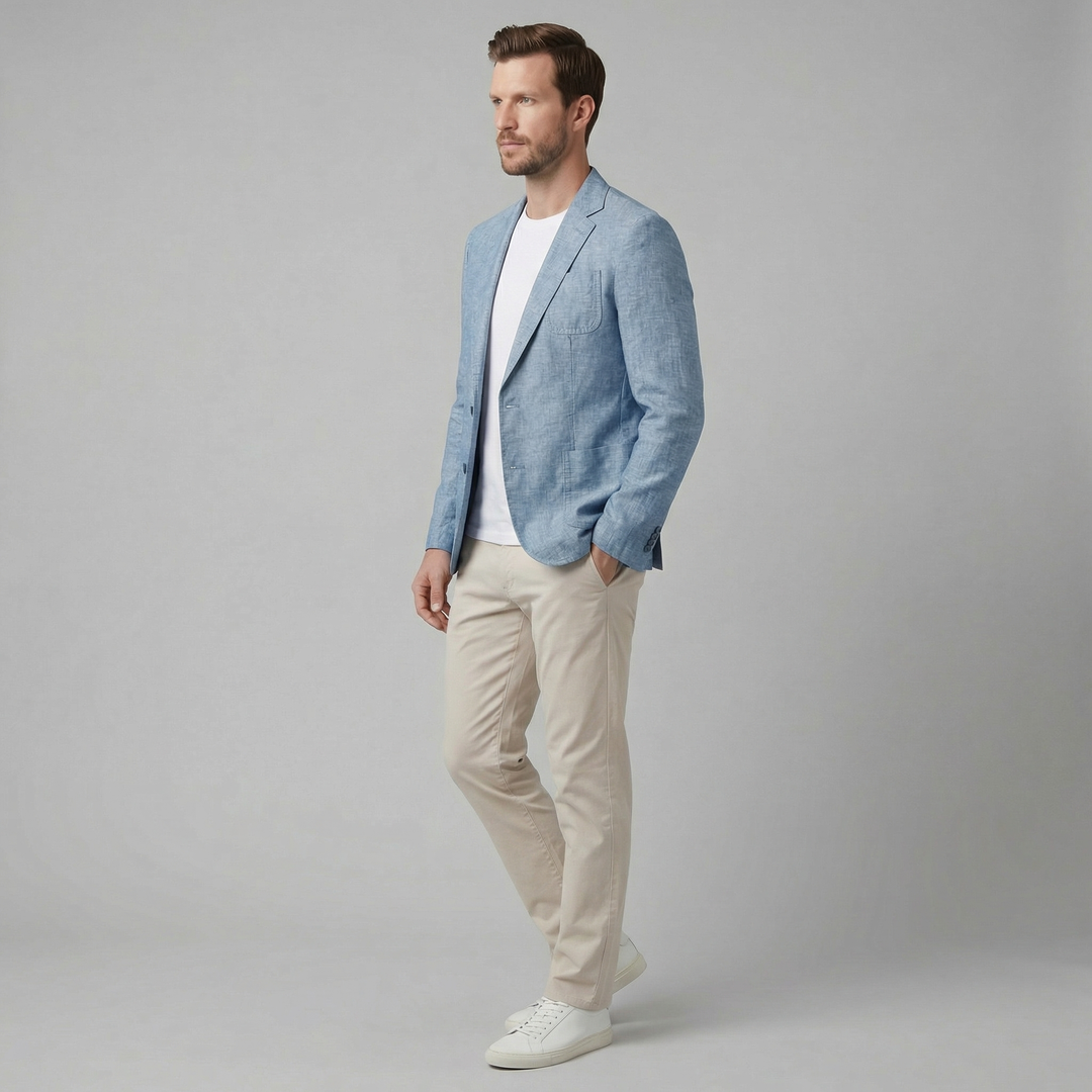 Freddie | Relaxed Linen Blazer for Men's Breathable Tailoring