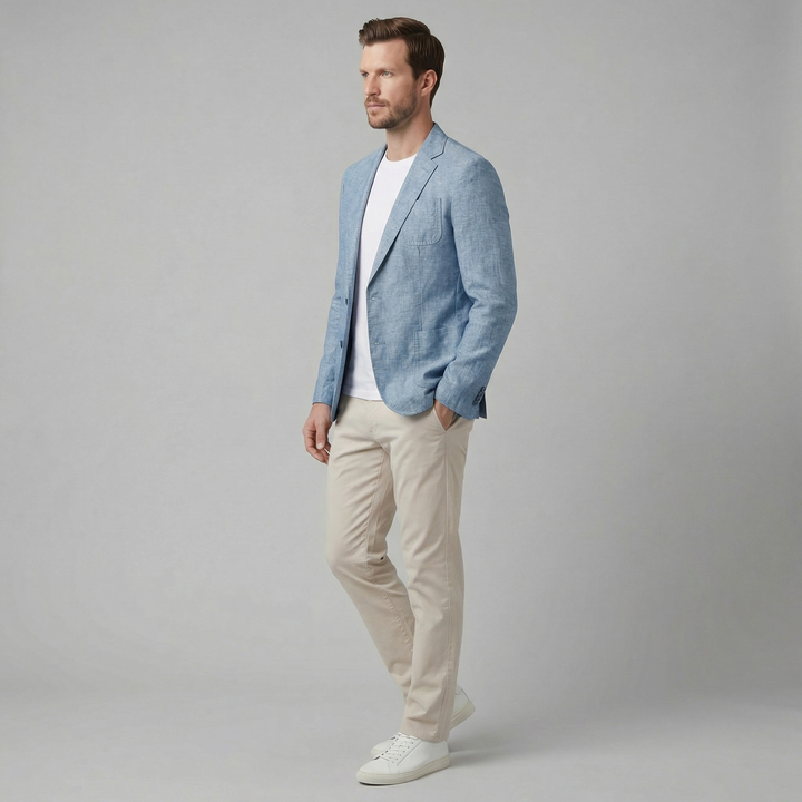 Freddie | Relaxed Linen Blazer for Men's Breathable Tailoring
