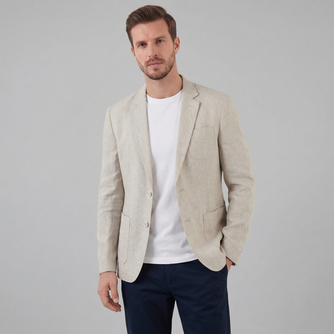 Freddie | Relaxed Linen Blazer for Men's Breathable Tailoring