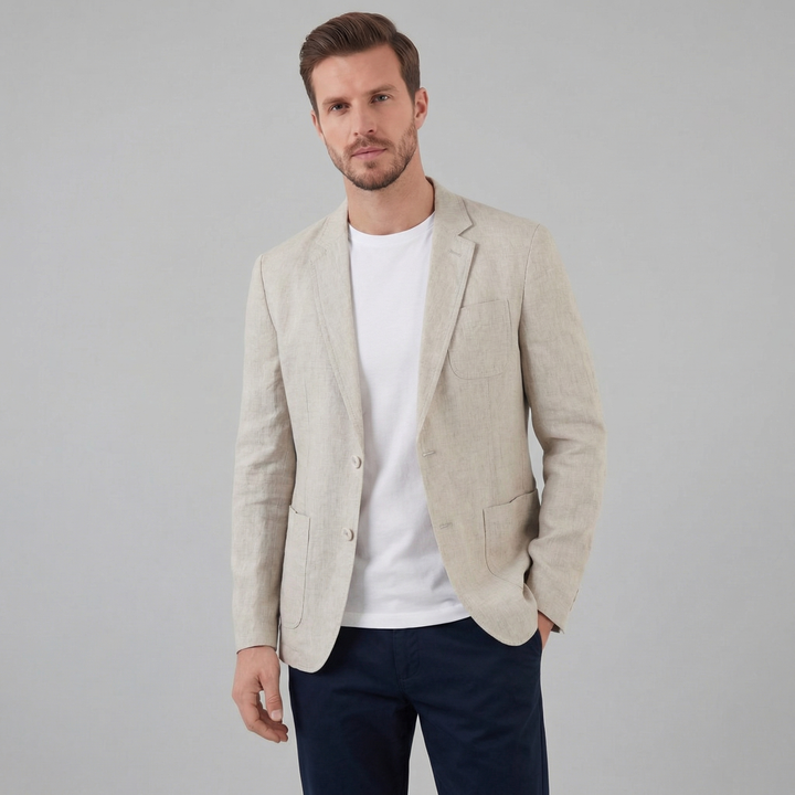 Freddie | Relaxed Linen Blazer for Men's Breathable Tailoring