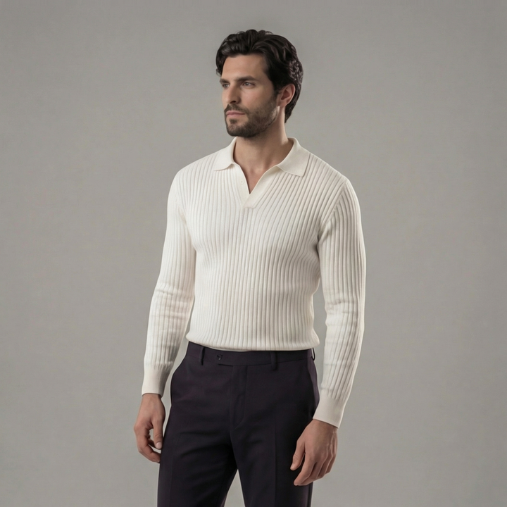 Griffin | Smart Knitted Polo Jumper for Men's Casual Wear