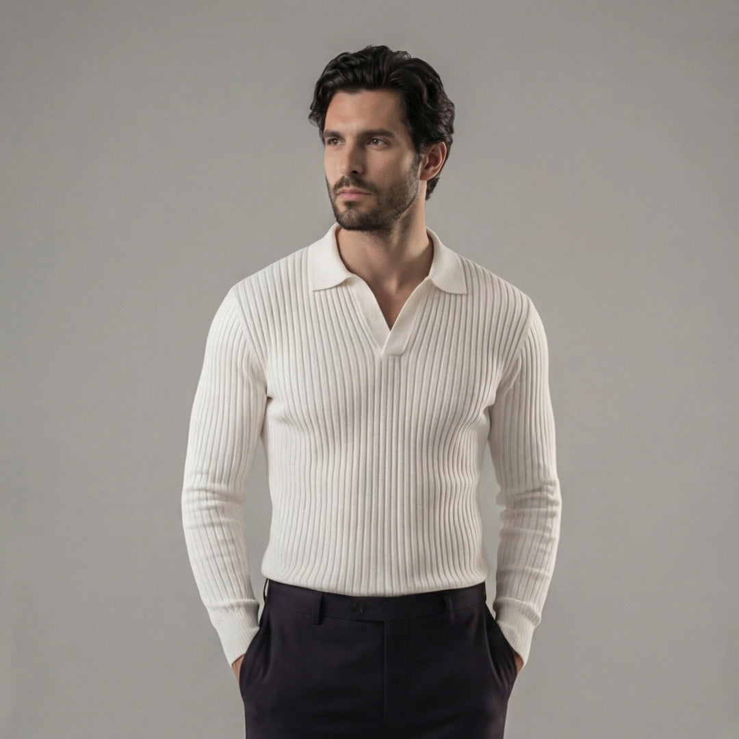 Griffin | Smart Knitted Polo Jumper for Men's Casual Wear