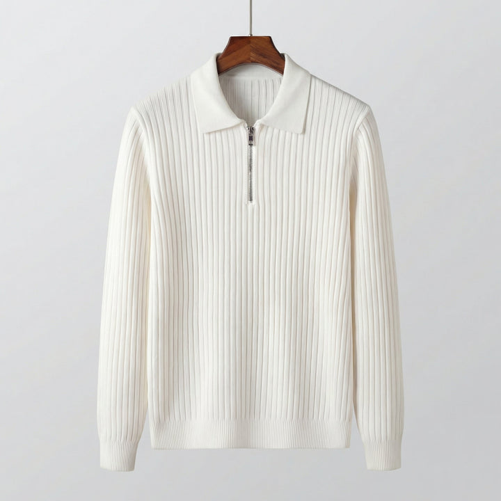 Anthony | Effortless Polo Sweater Men Quarter Zip