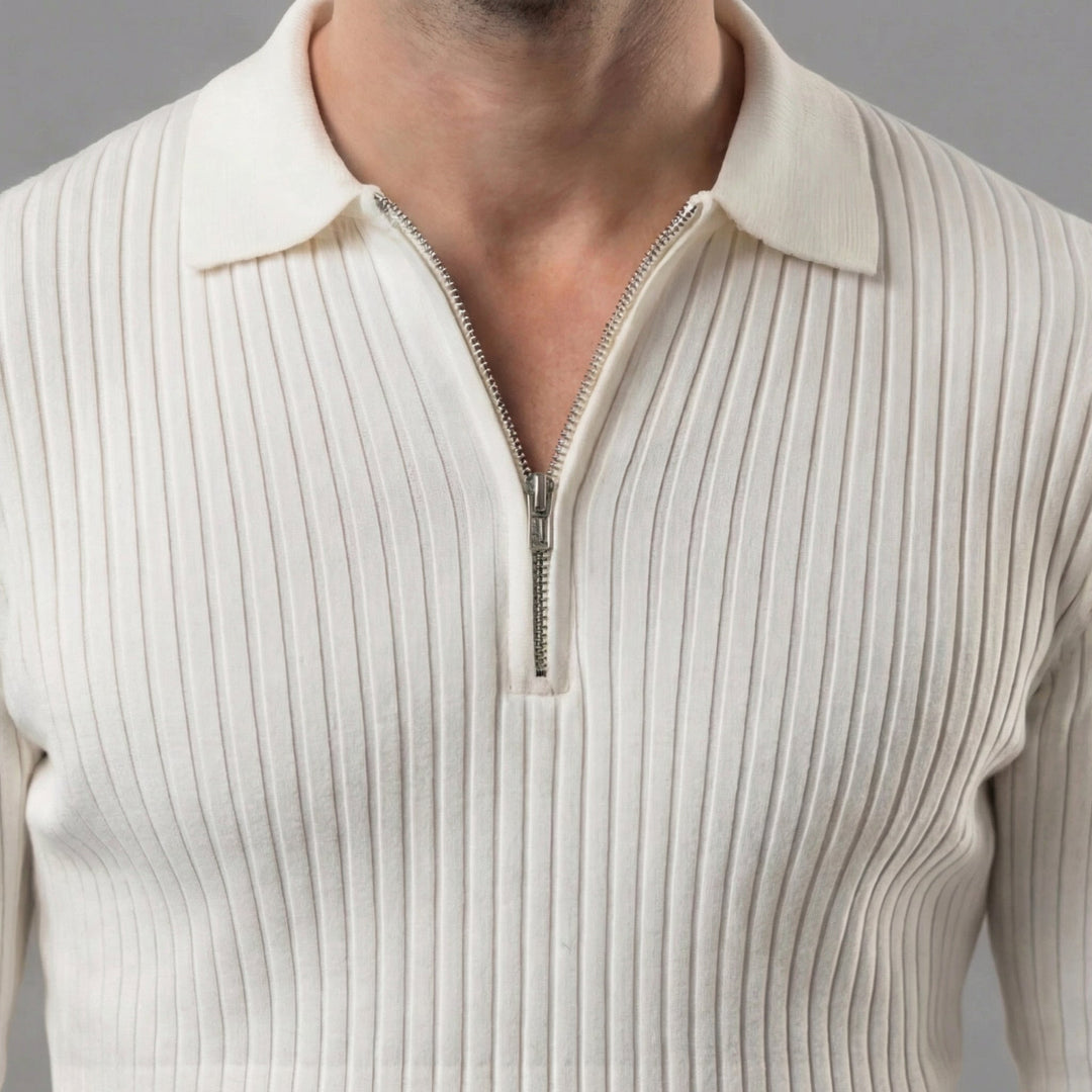 Anthony | Effortless Polo Sweater Men Quarter Zip