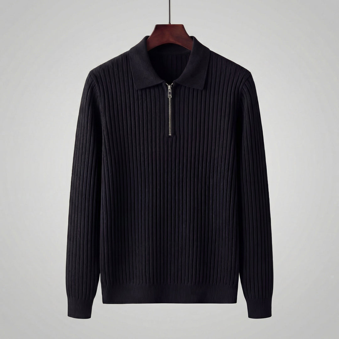 Anthony | Effortless Polo Sweater Men Quarter Zip