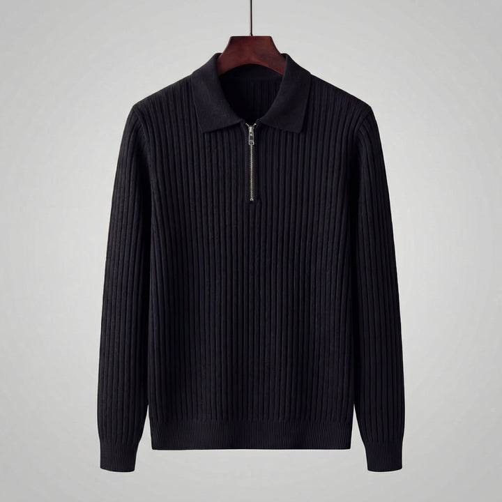 Anthony | Effortless Polo Sweater Men Quarter Zip