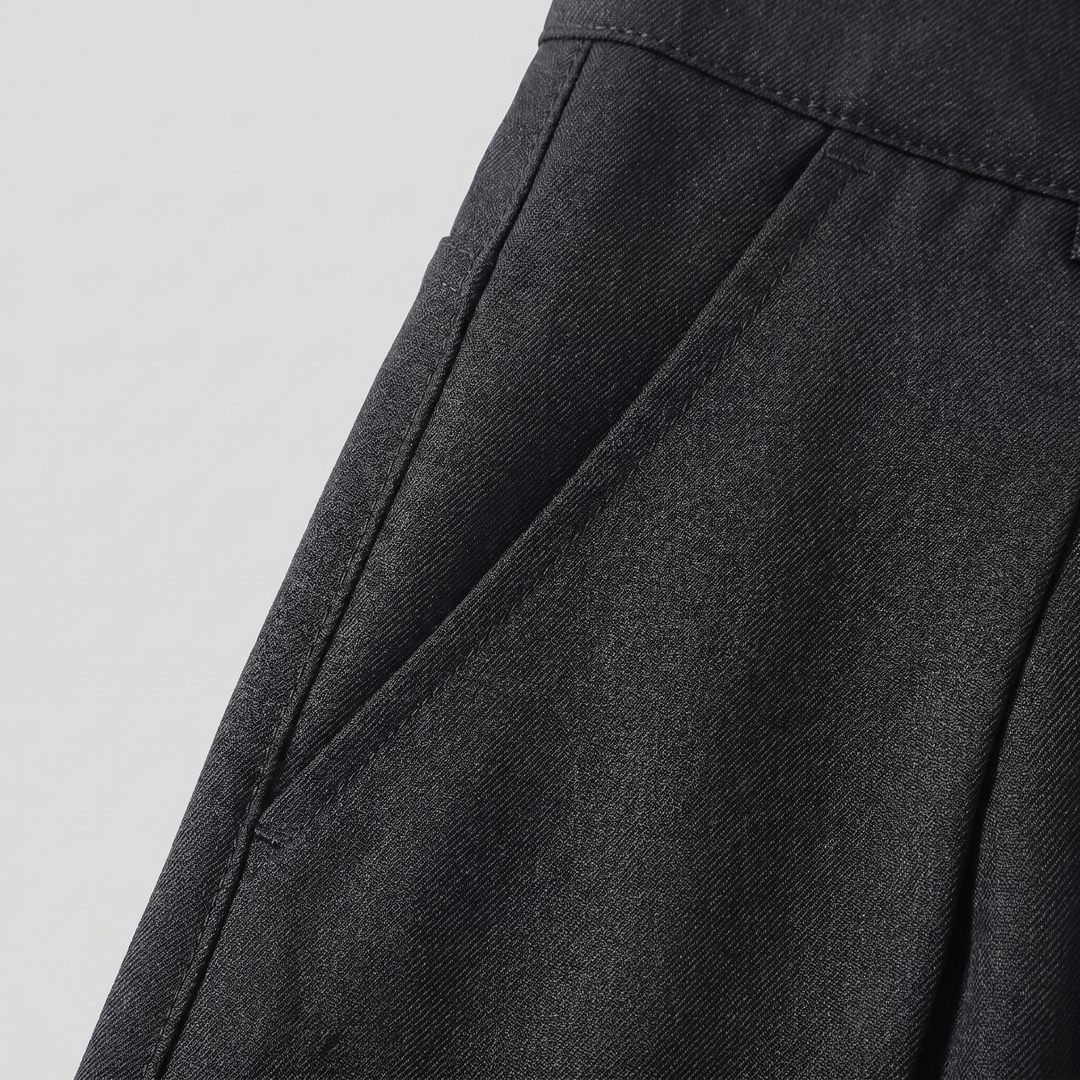 Men's Pleated Wide-Leg Tailored Trousers