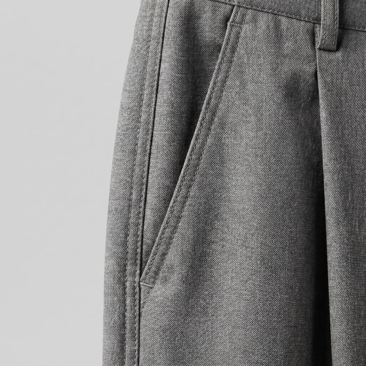 Men's Pleated Wide-Leg Tailored Trousers