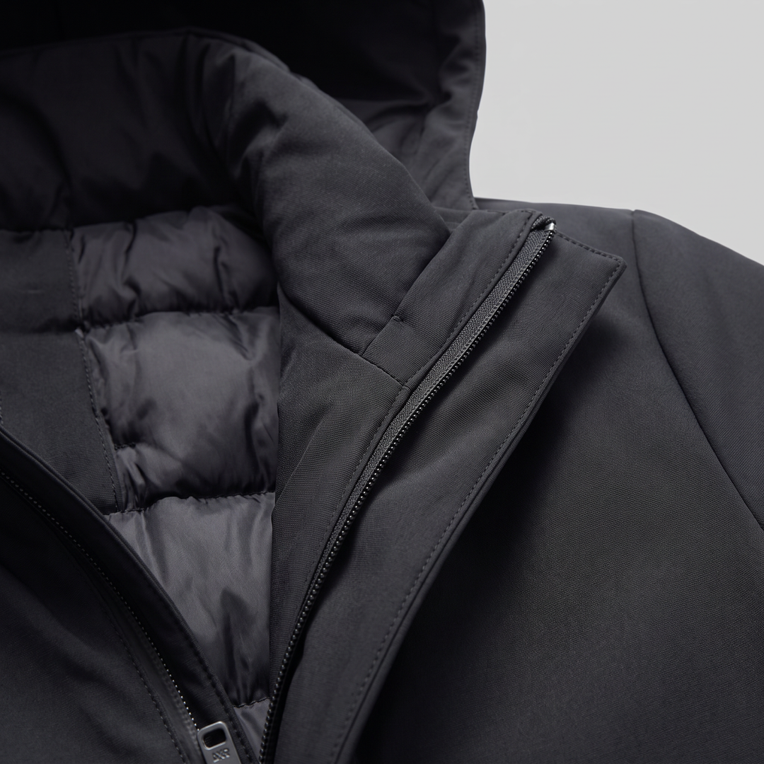 Barnaby | Warm Hooded Quilted Longline Jacket for Men