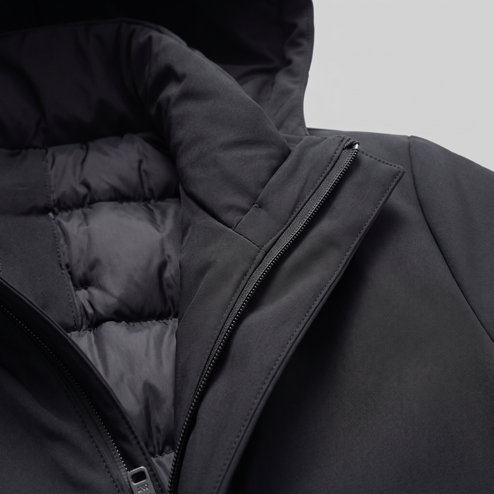Barnaby | Warm Hooded Quilted Longline Jacket for Men