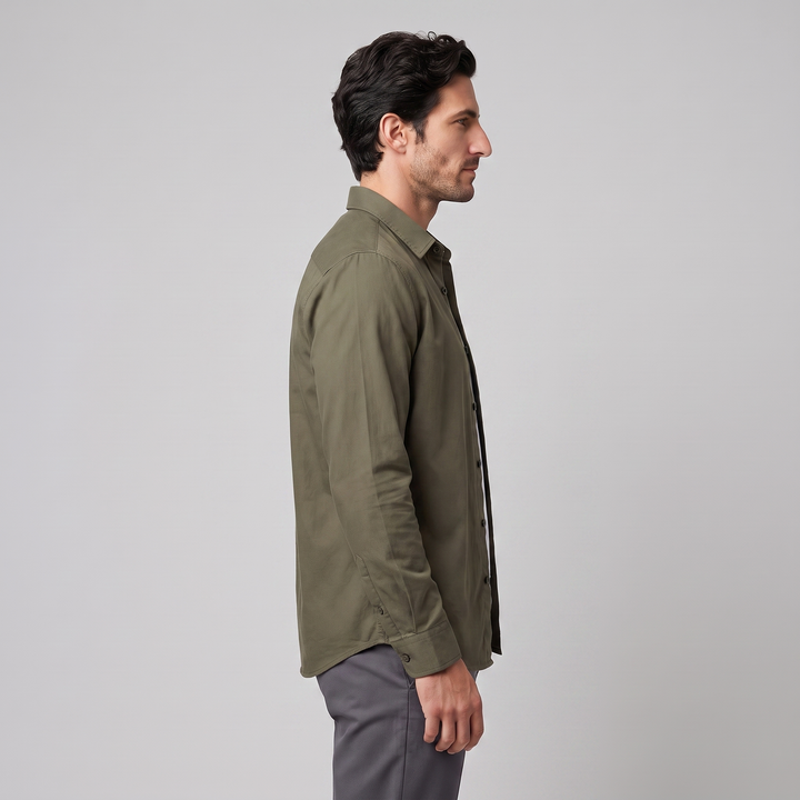 Rowan | Relaxed Viscose Overshirt with Button-Down Front