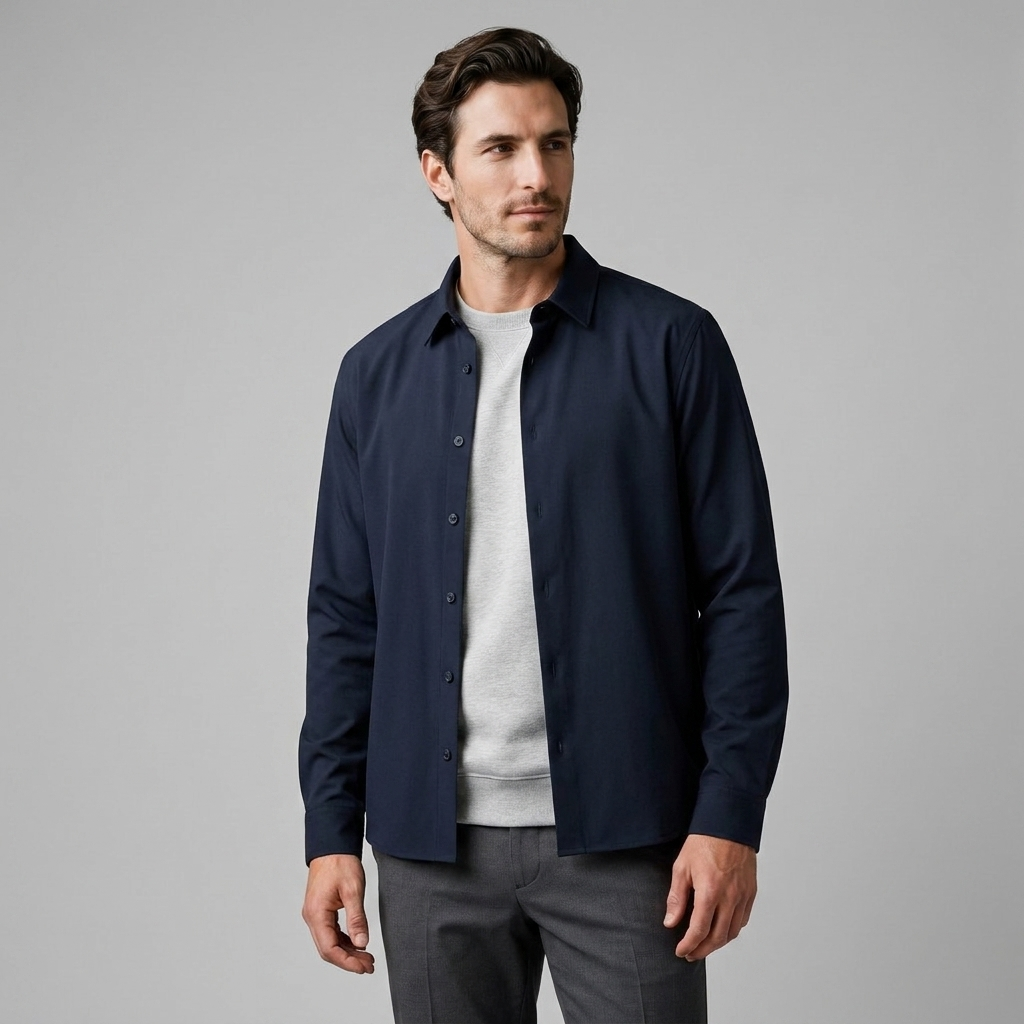 Rowan | Relaxed Viscose Overshirt with Button-Down Front