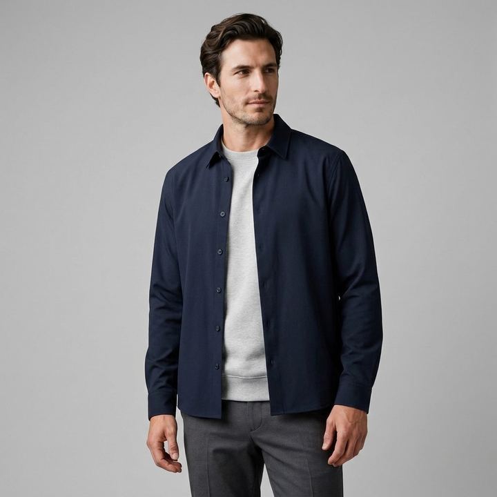 Rowan | Relaxed Viscose Overshirt with Button-Down Front