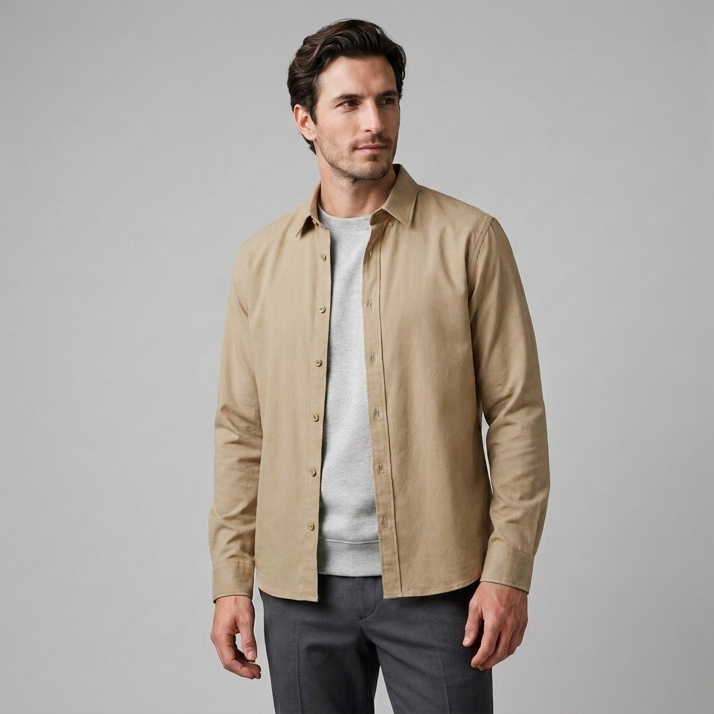 Rowan | Relaxed Viscose Overshirt with Button-Down Front