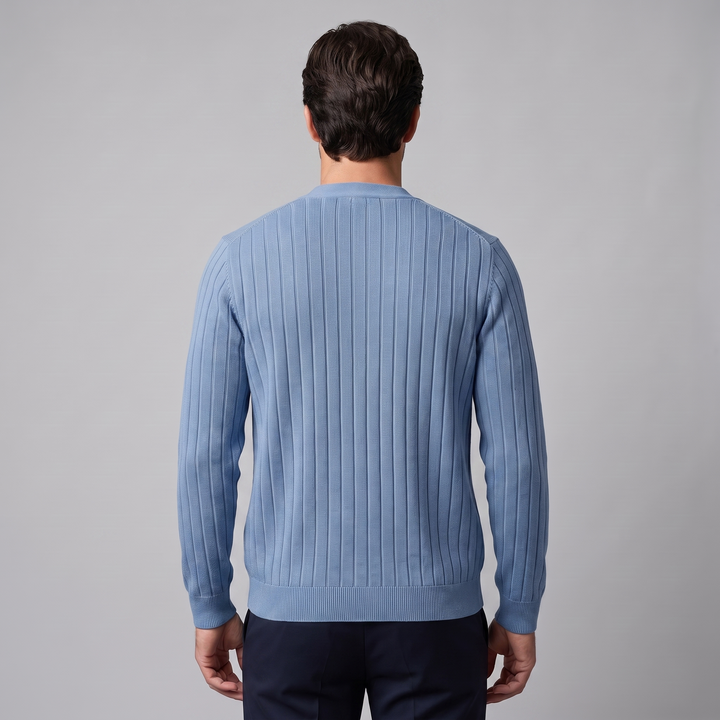 Kendrick | Relaxed Ribbed V-Neck Cardigan for Men
