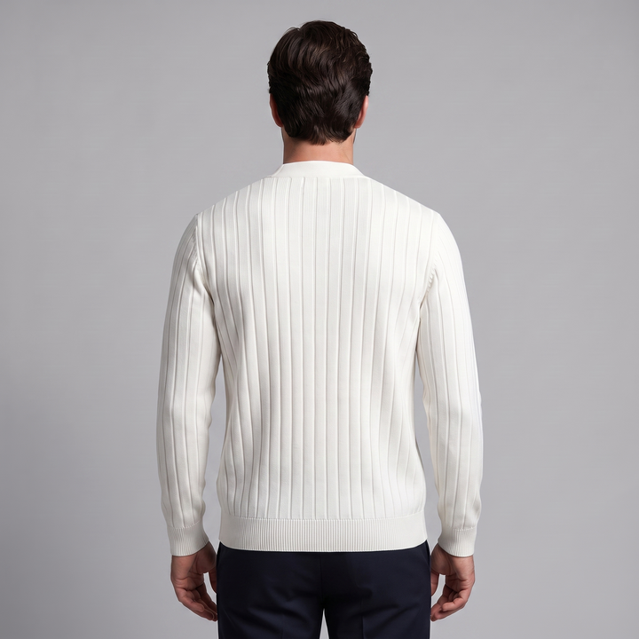 Kendrick | Relaxed Ribbed V-Neck Cardigan for Men