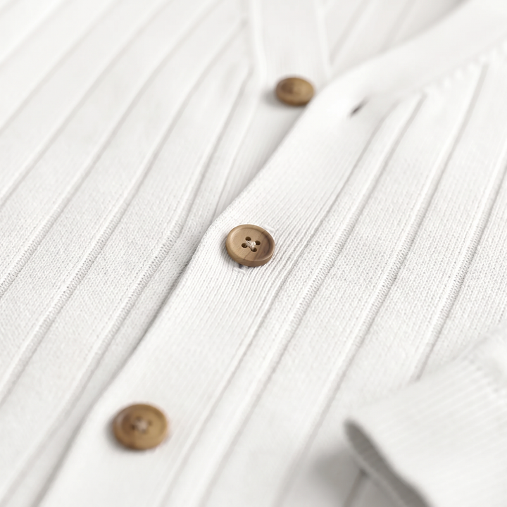 Kendrick | Relaxed Ribbed V-Neck Cardigan for Men