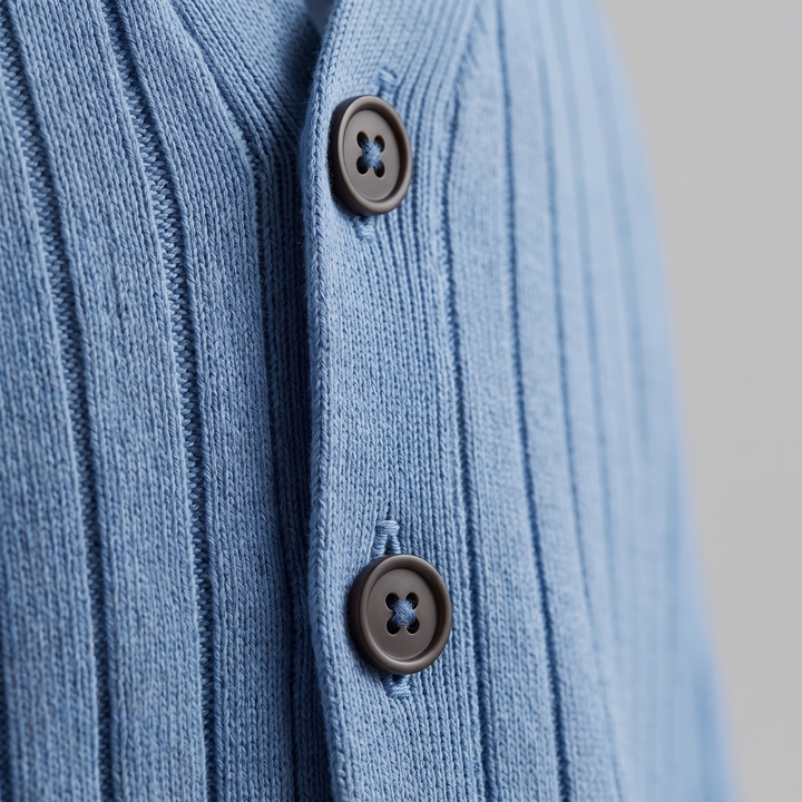 Kendrick | Relaxed Ribbed V-Neck Cardigan for Men
